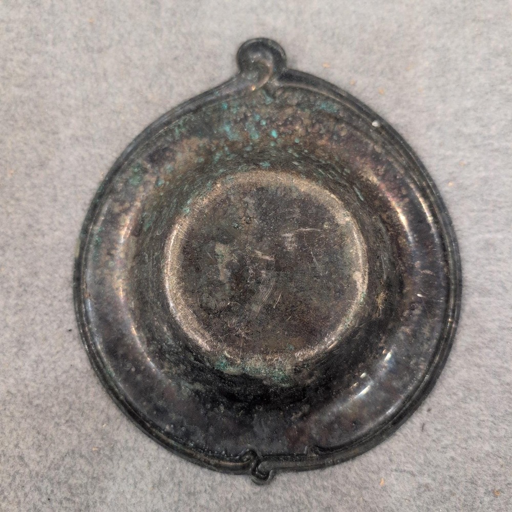 Ancient Bronze Patera Ritual Libation Dish Shallow Bowl with Green Patina - Picture 2 of 4